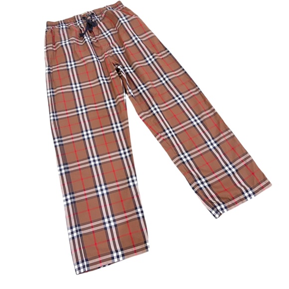 Burberry Other - Burberry London caramel check plaid cotton lounge pajama pants size large